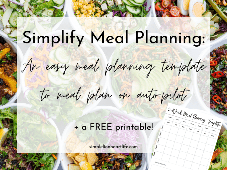 Minimalist Meal Planning: Simplifying Mealtimes and Reducing Food Waste